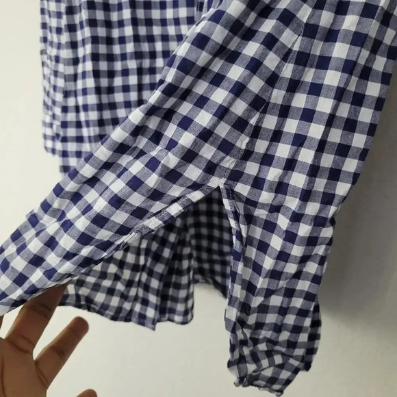 Tommy Bahama Women's Shirt Dress Size M Multicolor 100% Cotton Check Long Sleeve - Picture 4 of 7